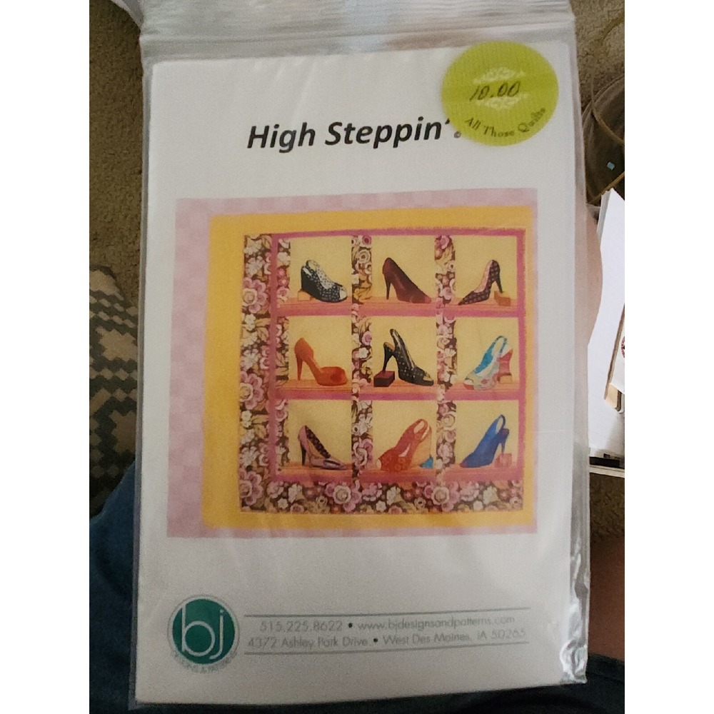 B J Designs High Steppin' Applique Quilt Pattern by Barbara Jones 41"‎ x 41"